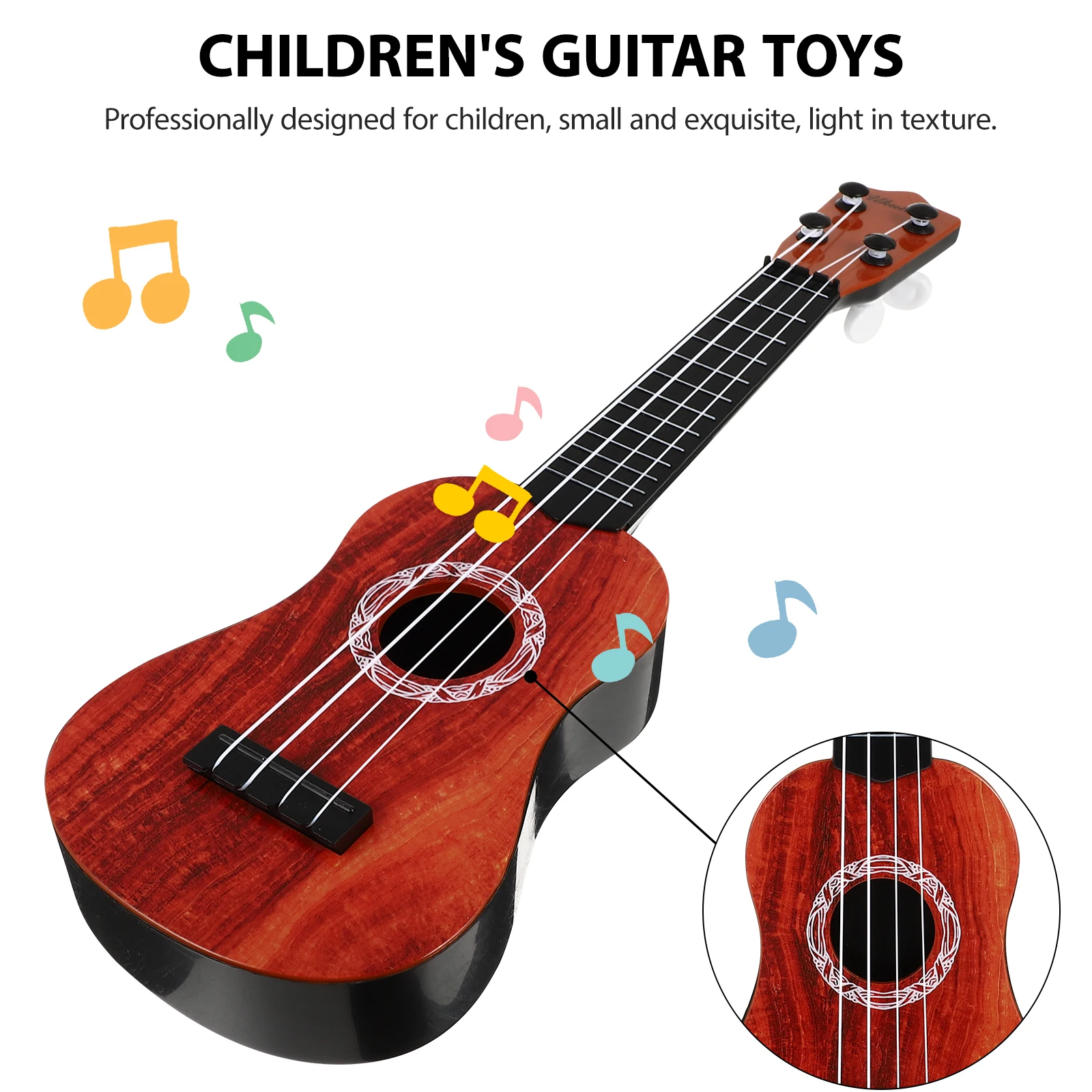 Crianças instrumento musical brinquedo mini ukulele para crianças portátil guitarra de plástico brinquedo divertido presente educativo para o festival
