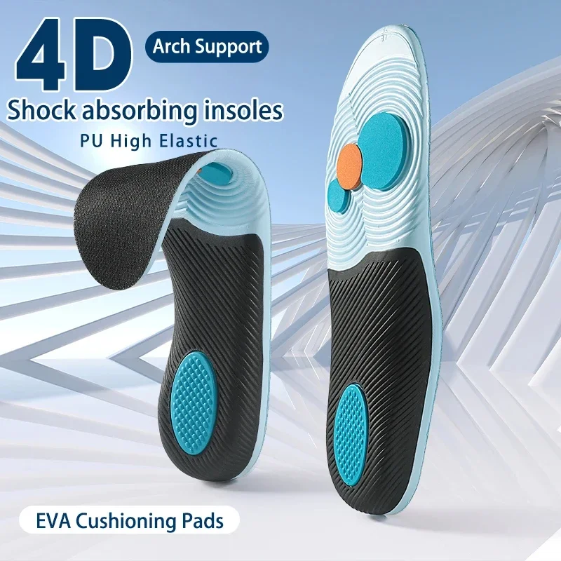Orthopedic Flat Foot Insoles with Athletic Arch Support Shoe Inserts for Plantar Fasciitis Foot Pain Relief Shock Absorption