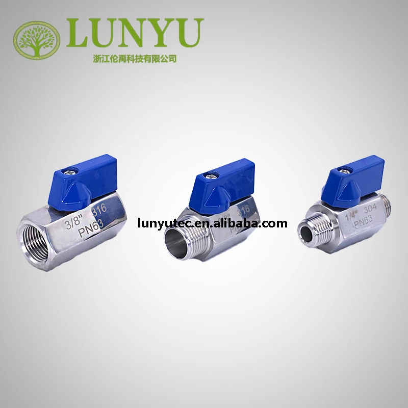 

Мини-шаровой кран для мужчин и женщин, инструментальный клапан высокого давления из нержавеющей стали 1/4 "-1/2"