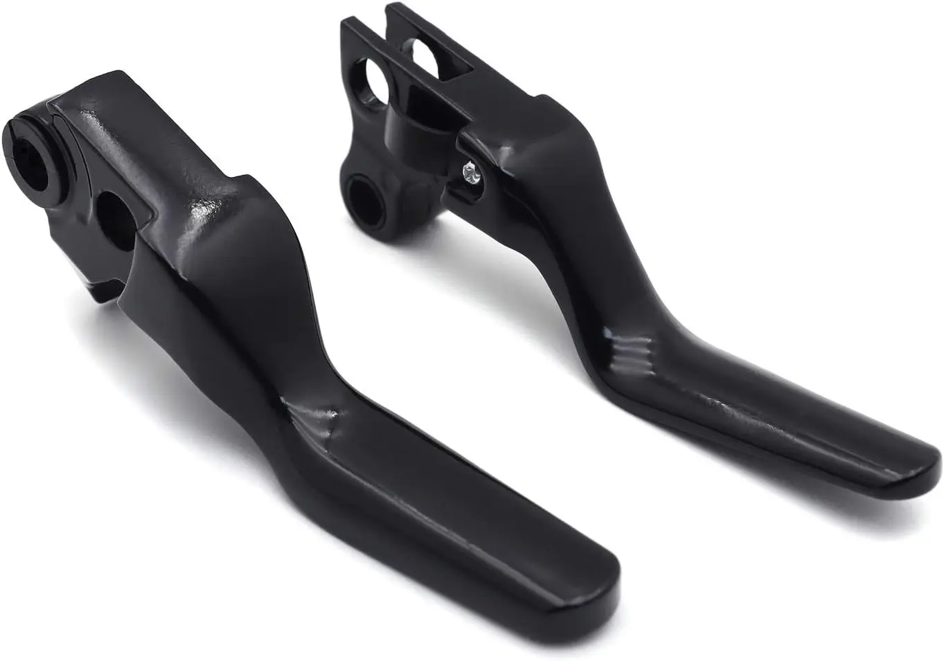

Black Smooth Shorty Wide Blade Brake Levers for 96-03 XL Dyna, 96-14 Softail Motorcycles - Easy Install