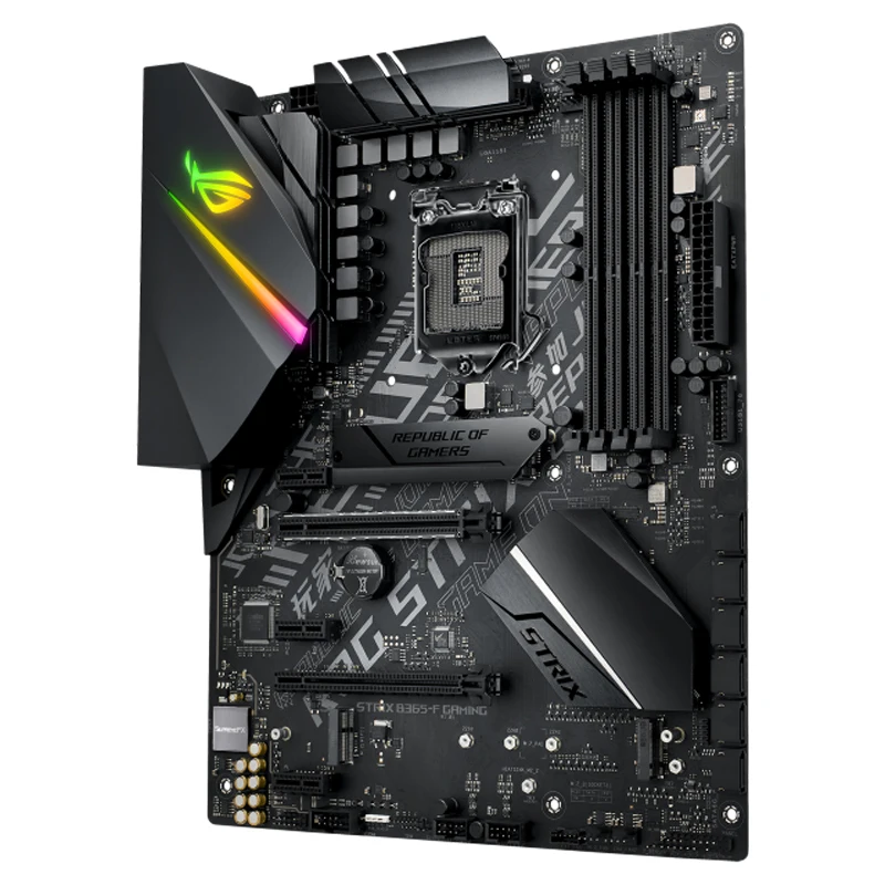 اللوحة الأم للألعاب ASUS ROG B365-F مع اللوحة الأم للألعاب Aura Sync RGB LGA-1151 B365 ATX