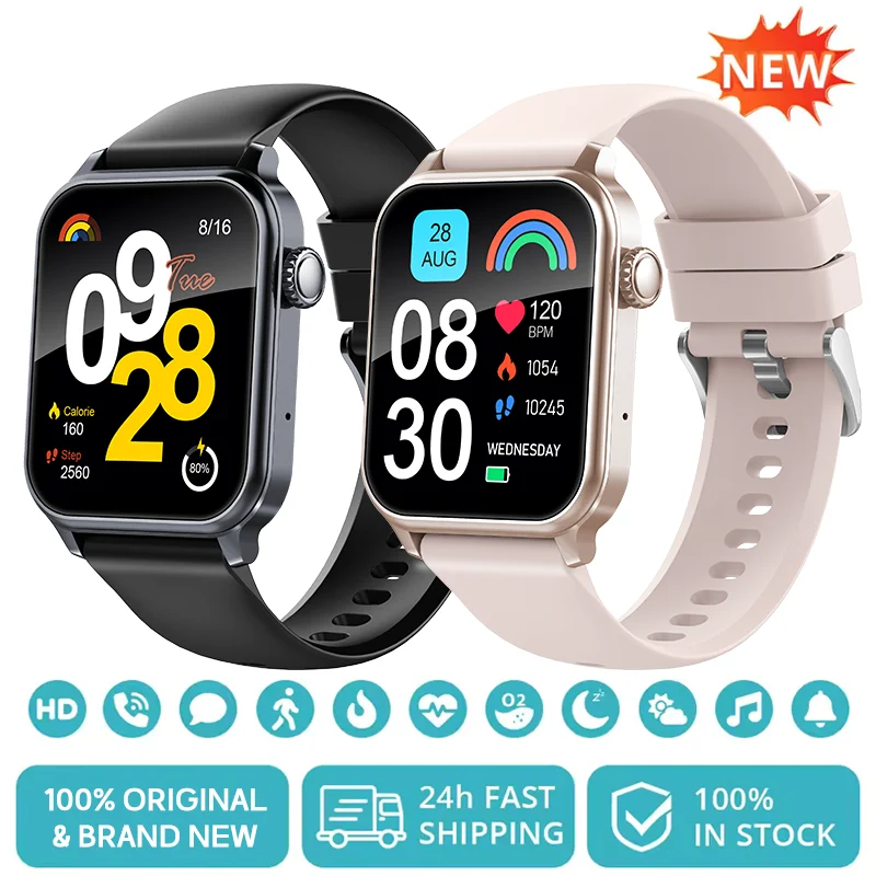 

LIGE New Voice Calling Smart Watch 600mAh Battery 1.83" Large HD Color Display Health Fitness Tracking Smartwatch For Men Women