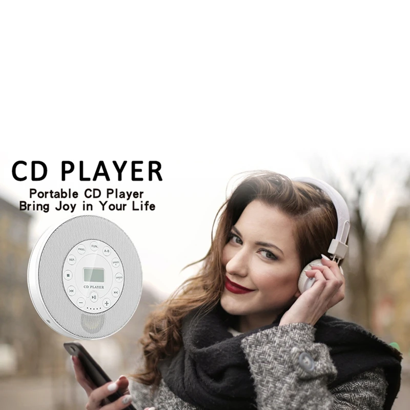 T04C-Bluetooth lecteur CD système sonore stéréo Portable lecture Rechargeable CD/CD-R/CD-RW/MP3 USB AUX IN prise pour écouteurs