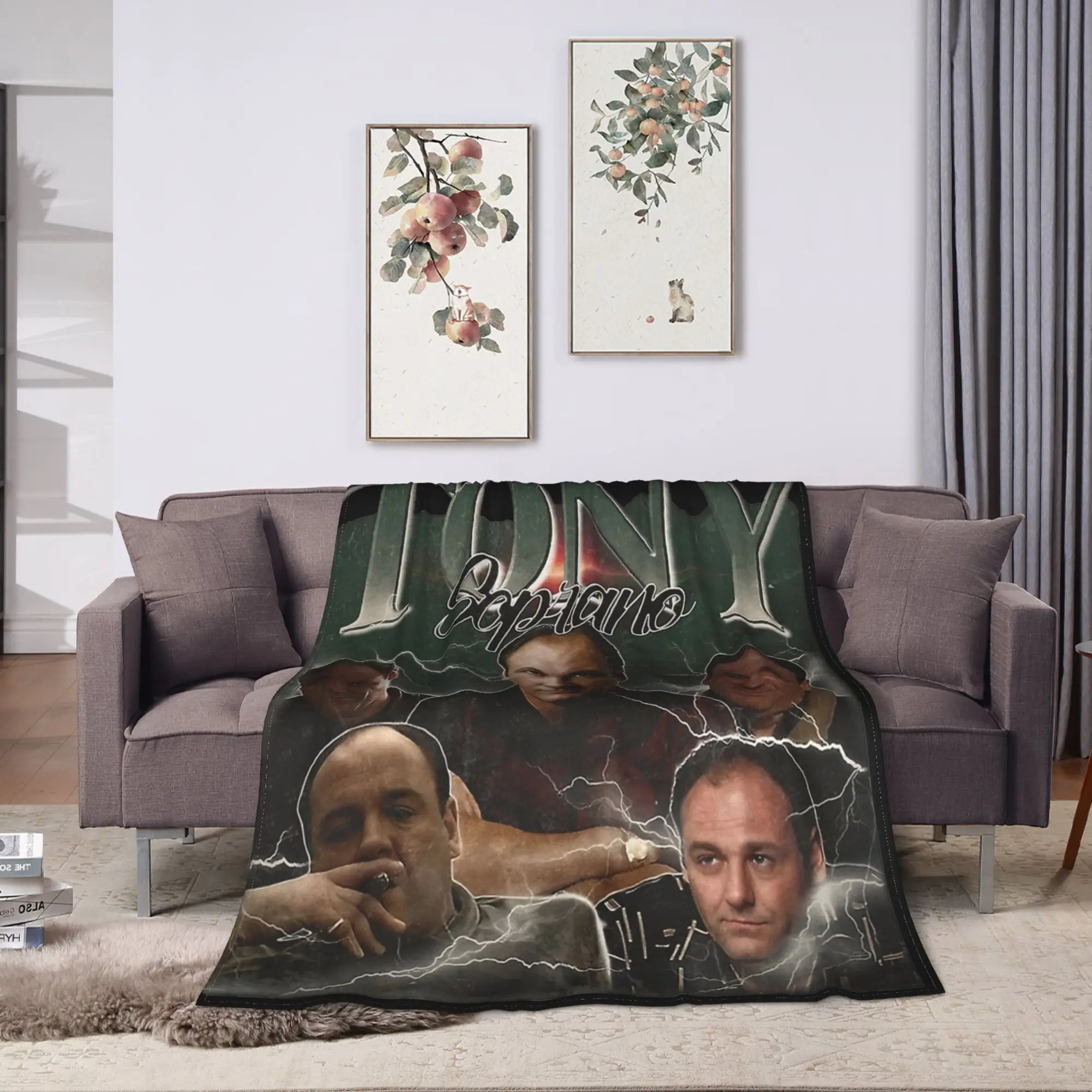 Warm Soft Blanket Travel Tony Soprano Crime Drama Tv Throw Blanket  Flannel Bedspread For Couch Chair Sofa Bed Sofa Bed Cover