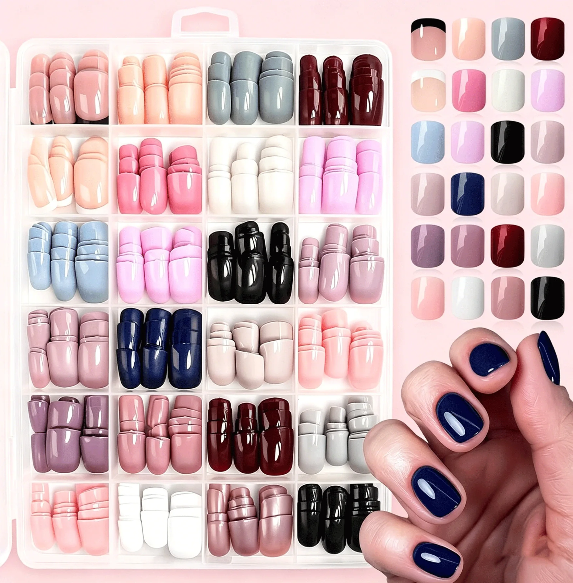 576pcs/Box Colorful Fake Nails - огляд і ціна Photography Tips