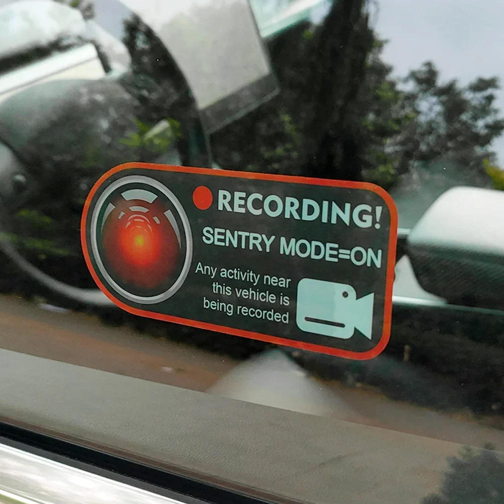 

Car Sentry Mode Recorder Static Sticker For Tesla Model 3 X S Y Recording Reminder Interior Window Static Sticker Caveat Warn