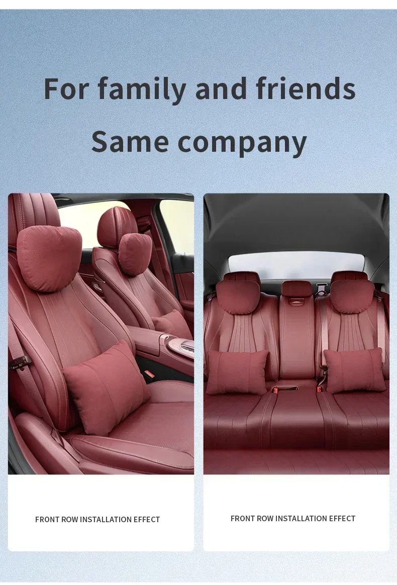 NEUE Hochwertige Auto-Kopfstütze mit Nackenstütze im Maybach-Design für S-Klasse, Weiches Universelles Verstellbares Auto-Nackenkissen und Lendenkissen – Detail 11
