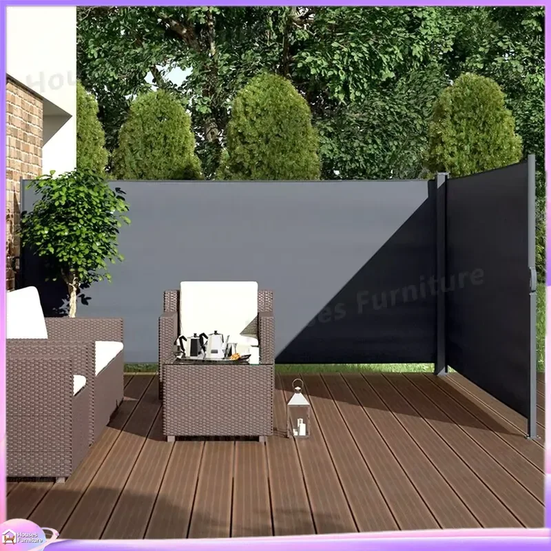 Retractable Patio Side Awning Waterproof Sunshade Windproof Screen Privacy Separation Outdoor Garden Terrace Balcony Shade