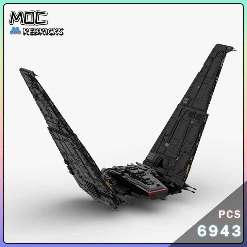 New Upsilon Command Ship Model MOC Space Battleplane Building Blocks Technology Bricks Toys Kit Children\'s Birthday Gift