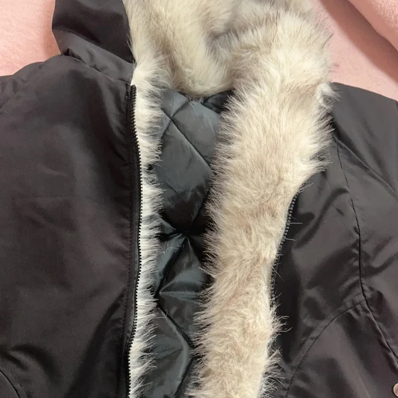 

Retro Hooded Jacket Women Y2K Streetwear Winter New Velvet Thickened Warm Harajuku Loose Casual Jacket