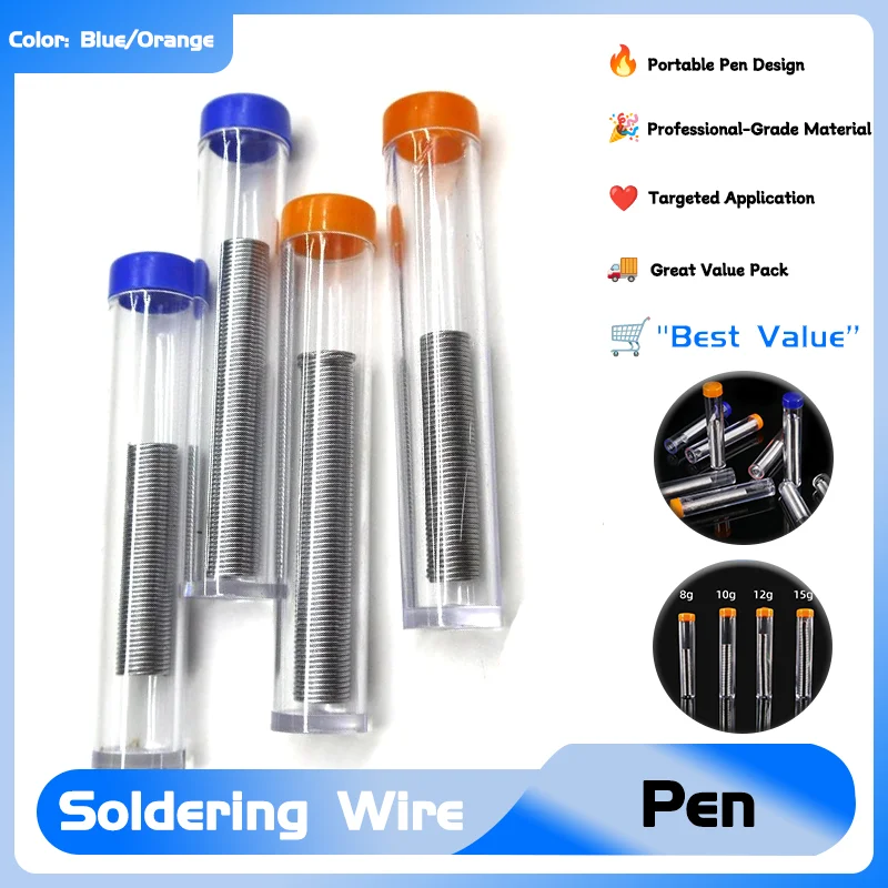 

1/5pcs 0.8MM Silver Solder Wire for Mobile Phone Instrument Repair Tools Portable soldering Wire Pen