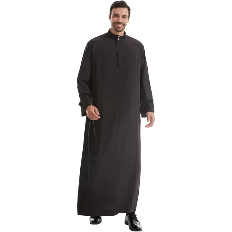 Mens Thobe Kaftan with Pockets for Ramadan