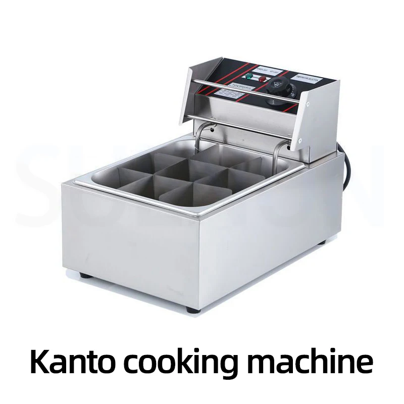 

Commercial Stainless Steel Kanto Cooking Machine Spicy Hot Pot Stove Electric Rice Skewer Pot Japanese Oden pot 9 Compartments