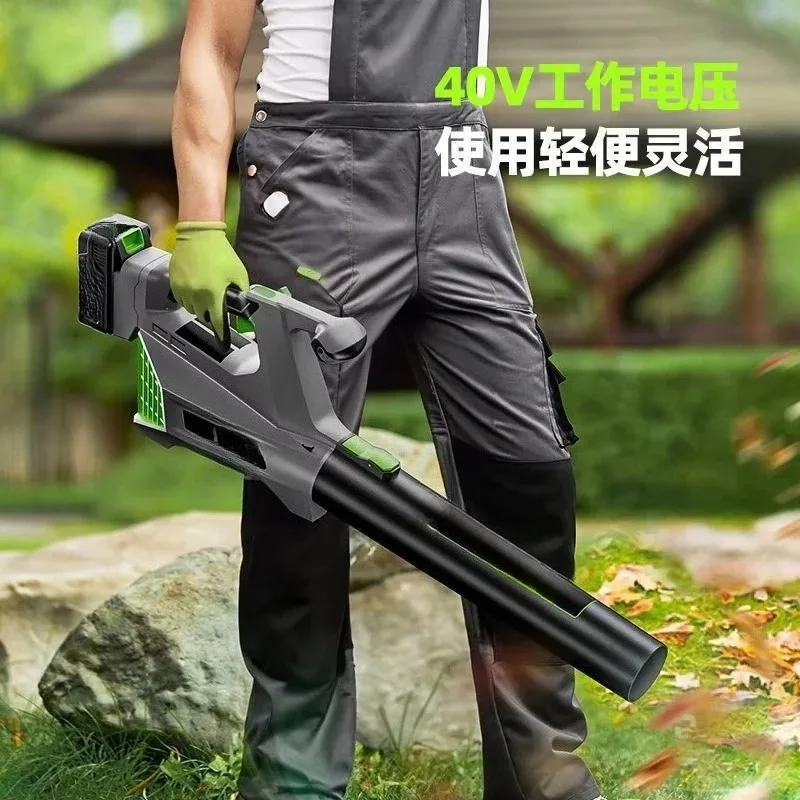 เครื่องเป่าลมไร้สายลิเธียมกำลังสูง 40V สำหรับเป่าผมและดูดฝุ่นในสวน