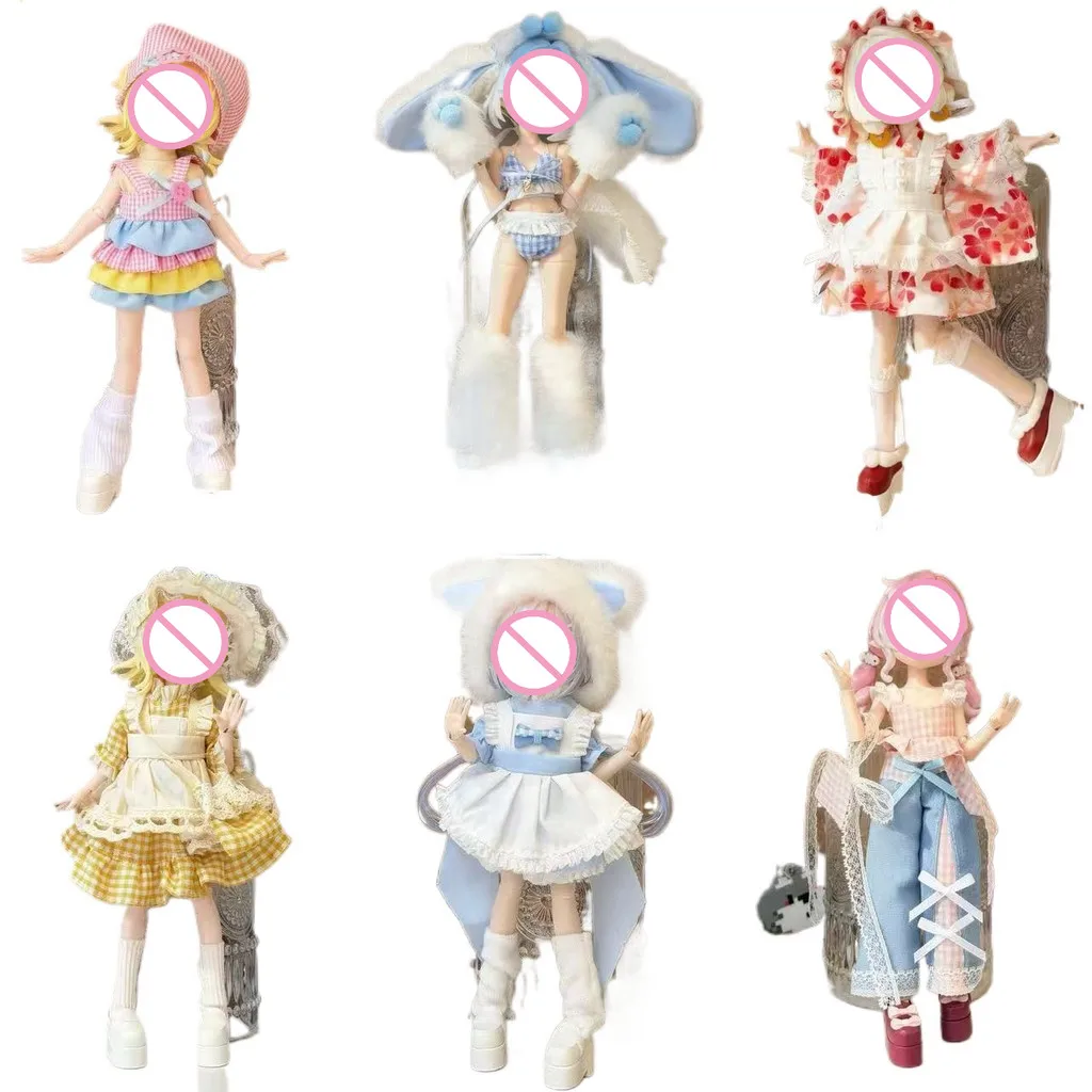 Doll Clothes Suitable for 1/8, 1/12,15-17Cm BJD Dolls Wearing Ashi Body Dress Up Toy Clothes(No Doll)