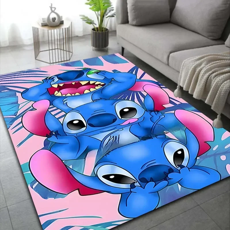 

15 Sizes Disney Fashion Carpet Stitch 3D Printing Area Rug Carpet for Living Room Children's Bedroom Sofa Doormat Floor Mat Gift