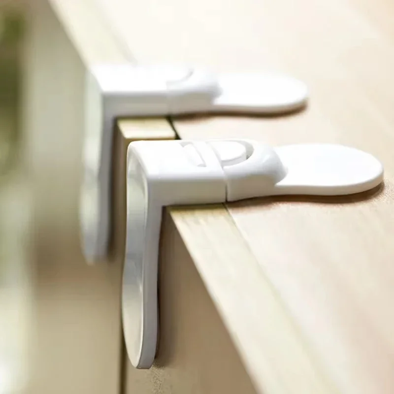 1-5PC Baby Safety Lock Anti-pinch Hand Kids Security Buckle Self-adhesive Multi-use for Drawer Cabinet Refrigerator Prevent-pets