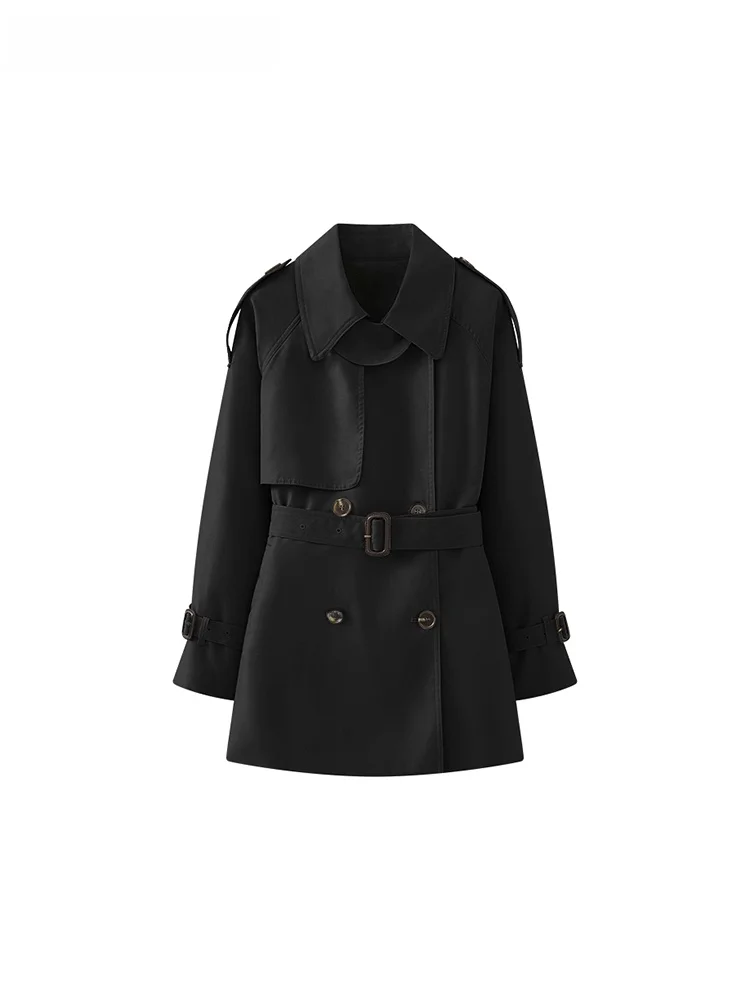 

Женское пальто La Chapelle Briti Sle в стиле ретро с воротником, повседневное, длинное, Ele Aosphere, для работы, в корейском стиле, прямого кроя, из полиэстера