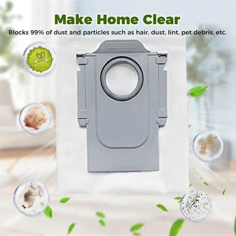 ABZA-فراغ كيس لجميع الغبار ل Roborock QV 35A / QR 598 / QR 798 جهاز آلي لتنظيف الأتربة قطع غيار كفاءة تنظيف الملحقات
