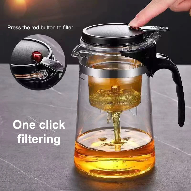 Luxury Heat Resilient Glass Teapot; Infuser for Tea; Fragrant Tea Storage; Strainer Teapot for Home Décor