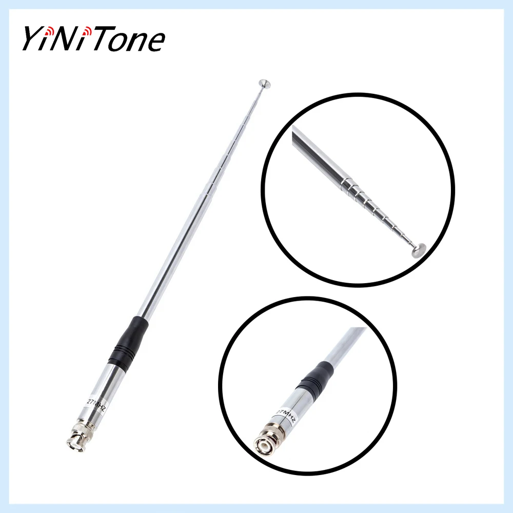 Telescopic/Rod 27Mhz 9-Inch to 51-Inch BNC Male Antenna for CB Handheld/Portable