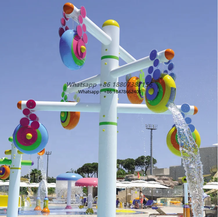 

Aqua Play Equipment Splash Cartoon Pad Water Park Rotatable Spray Splash Equipment Children's Spray Park Splash Pad Gear