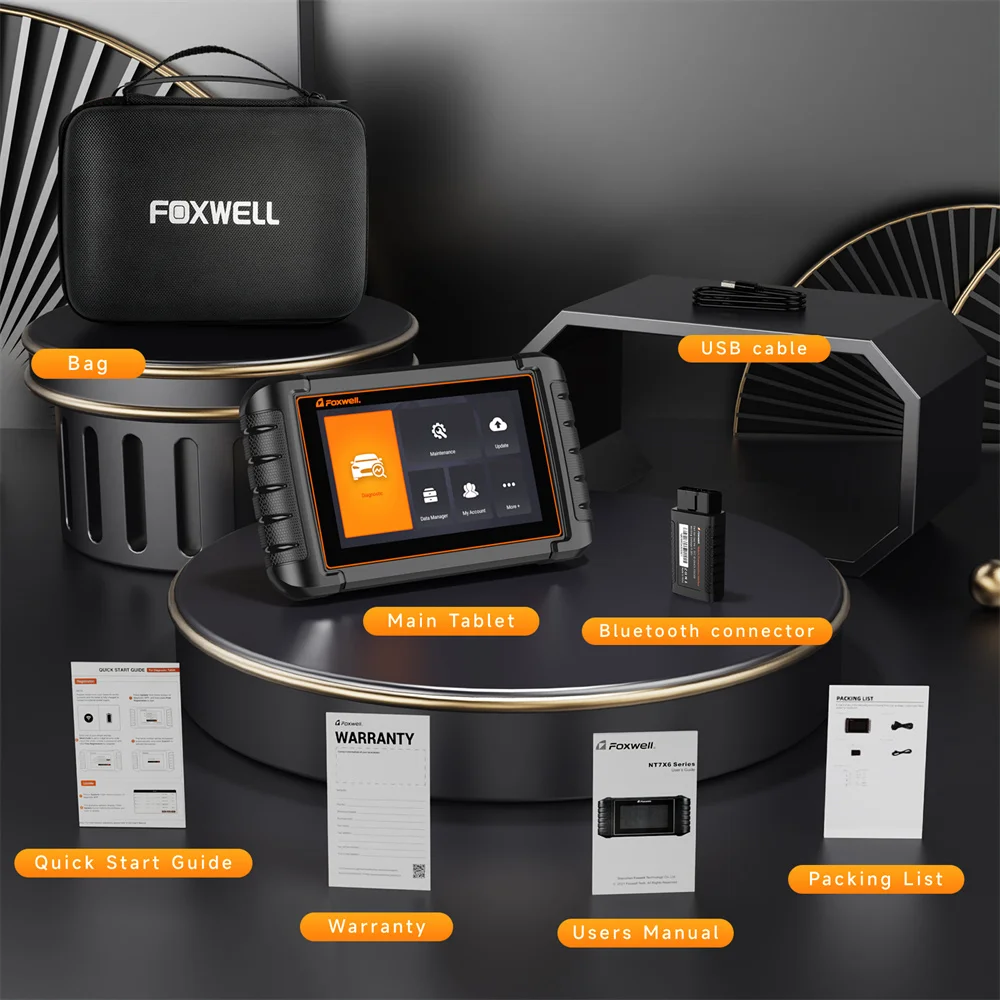 FOXWELL OBD2 Bluetooth Car Diagnostic Tool Bi-Directional Test 30+ Reset All System Code Reader OBD2 Scanner Automotivo