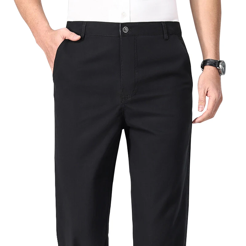 Mens Chino Pants Business Casual Dress Pants Spring Summer Autumn Trousers Lightweight Comfy Pants with Pockets