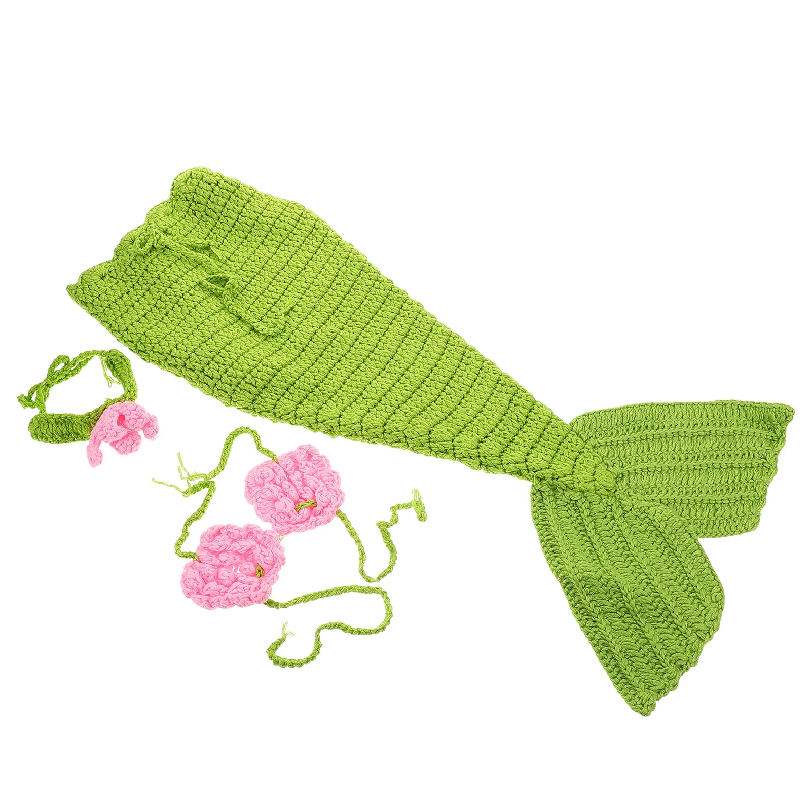 

Комплект для фотосессии новорожденных: костюм русалки, вязаное крючком платье ручной работы для девочек, мягкая пряжа, реквизит для милых детских фотосессий