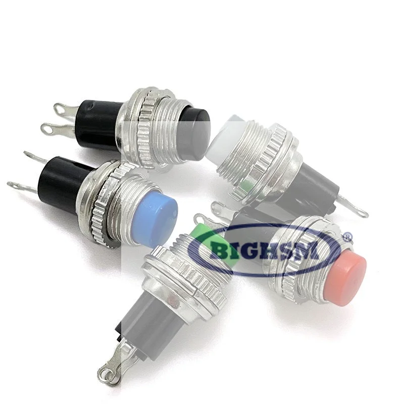 10Pcs 10mm Momentary Push Button Switch DS-314 DS-316 Self Reset Threaded Panel Mount Switch For DIY Electronic Circuit Project