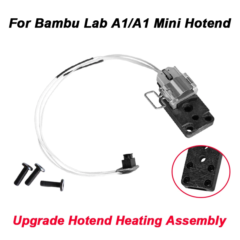 Verbessertes Hotend-Kit für Bambu Lab A2L/A1/A1 Mini All-in-One Hot-End-Baugruppe 0,2/0,4/0,6/0,8 mm gehärtete Stahldüse 3D-Drucker