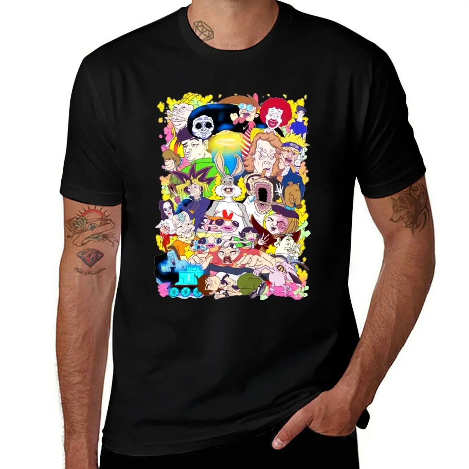 

D Electro Component Meat Canyon Merch Cartoon T-Shirt valentines clothes plus size tops luxury t-shirt Short sleeve tee men