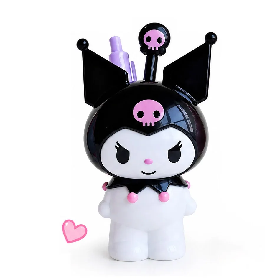 Cute Kawaii Sanrio Characters Figure Pen Cup Hello Kitty Kuromi My Melody Desktop Storage Decor Collectible Toy Gift Office view 5