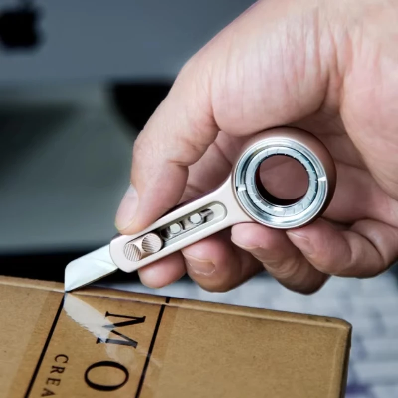 Mechaniczny Slider Fidget Roller Spinner Nóż Pierścień 4w1 Płyta do Pchania EDC Metalowa Zabawka Antystresowa dla Dorosłych Przeciwko Lękowi