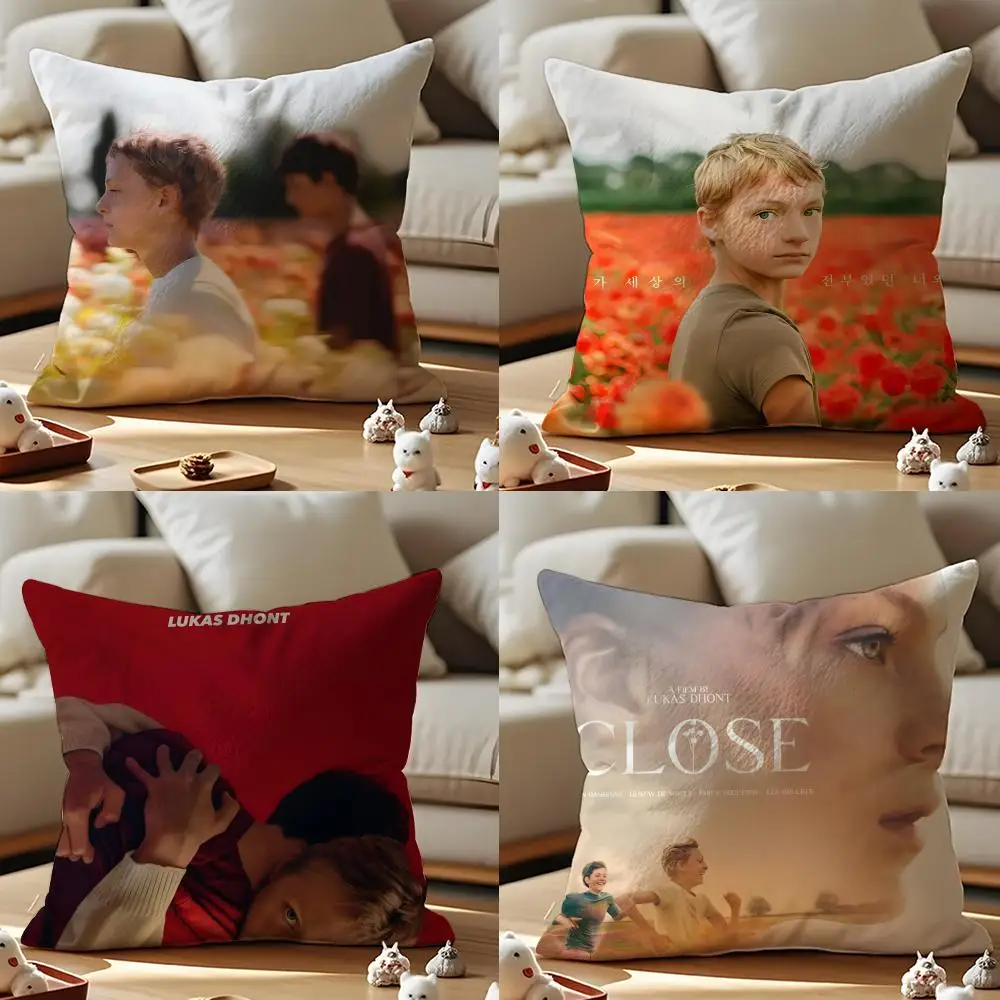 Movie Close The Invisible Cushion Cover Anti-dustmite Pillowcase Invisible Zipper Silky Short Plush Sofa Cushion Cover