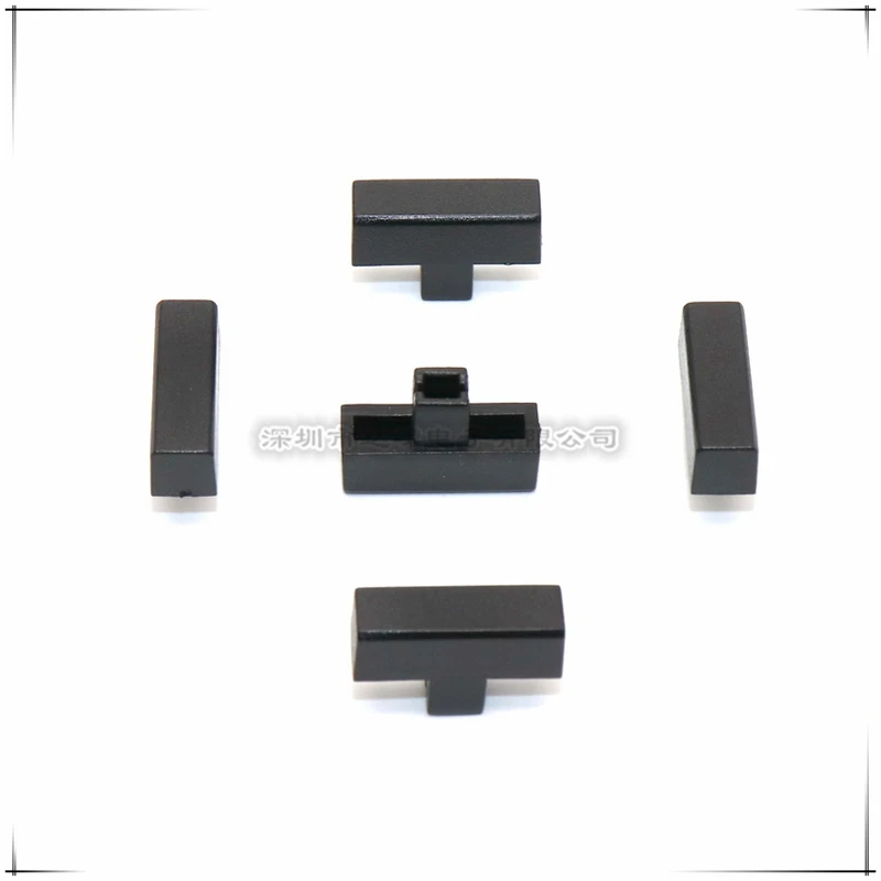 10PCS plastic black cap T-shaped key cap power switch cap self-locking switch cap square hole 3.2*3.2mm