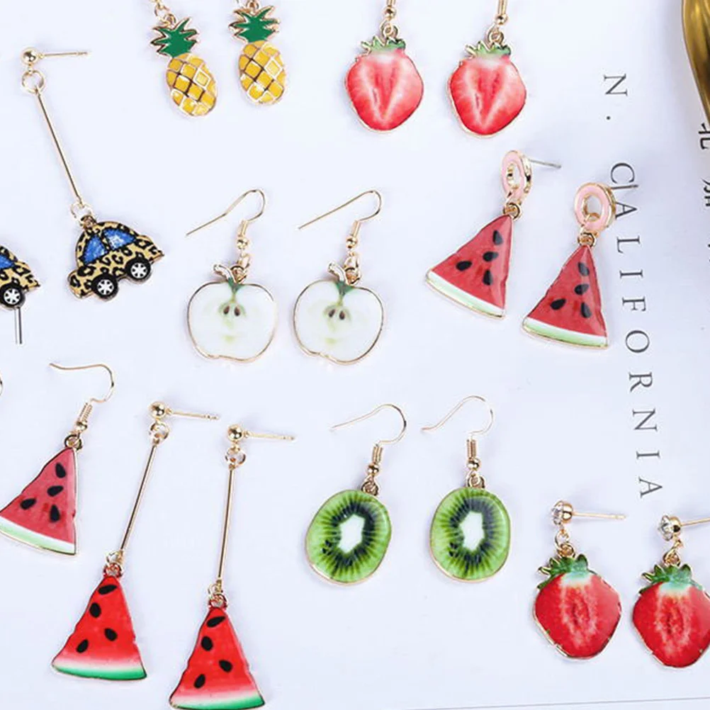 

12Pcs Alloy Fruit Charms Jewelry Making DIY Pendant Beads for Necklace Bracelet Earring Handmade Project Charms