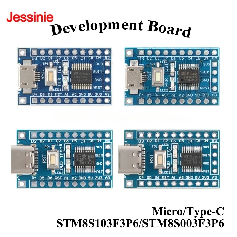 5pcs/1pc STM8S103F3P6 STM8S003F3P6 Micro Type-C Core Electronic Development System Board STM8 STM8S MCU Mini Moudle