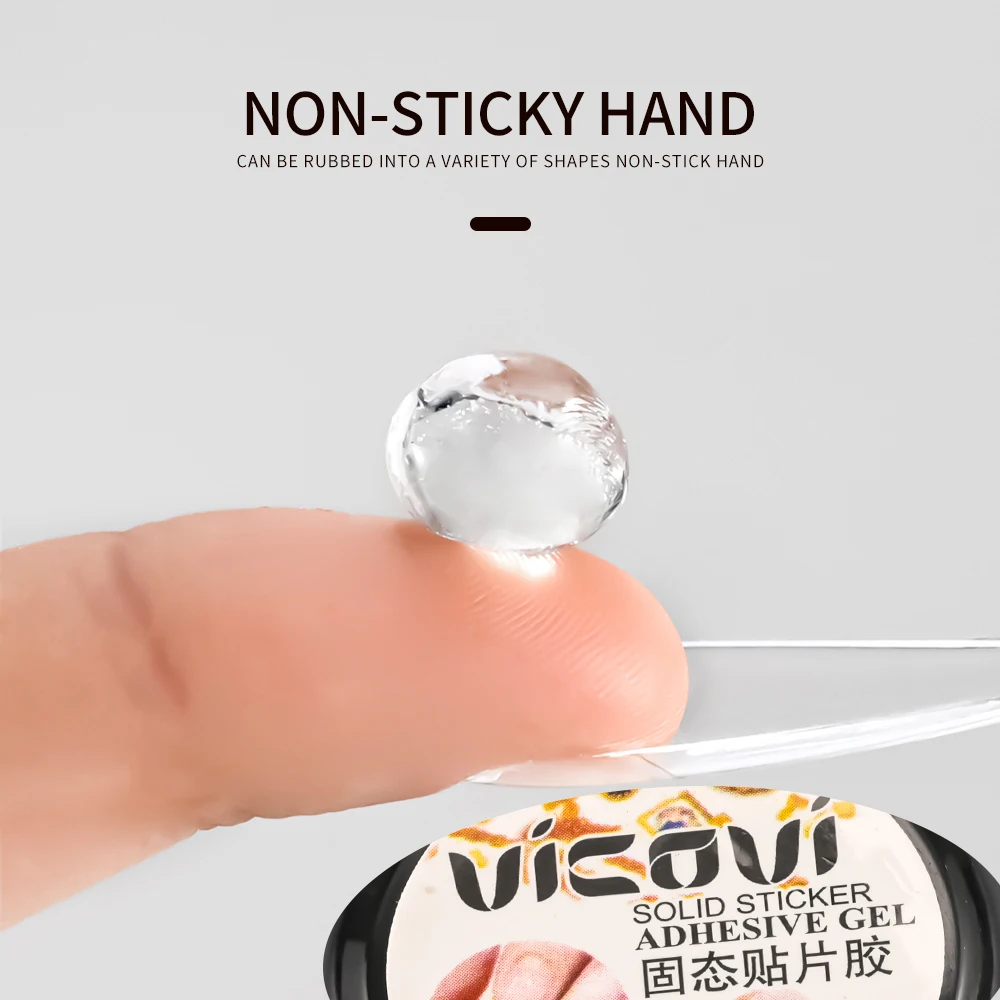 Pegamento sólido para uñas postizas, 5ML, parche en Gel para uñas, adhesivo de goma transparente, pegamento acrílico para extensión de uñas postizas, pegamento UV