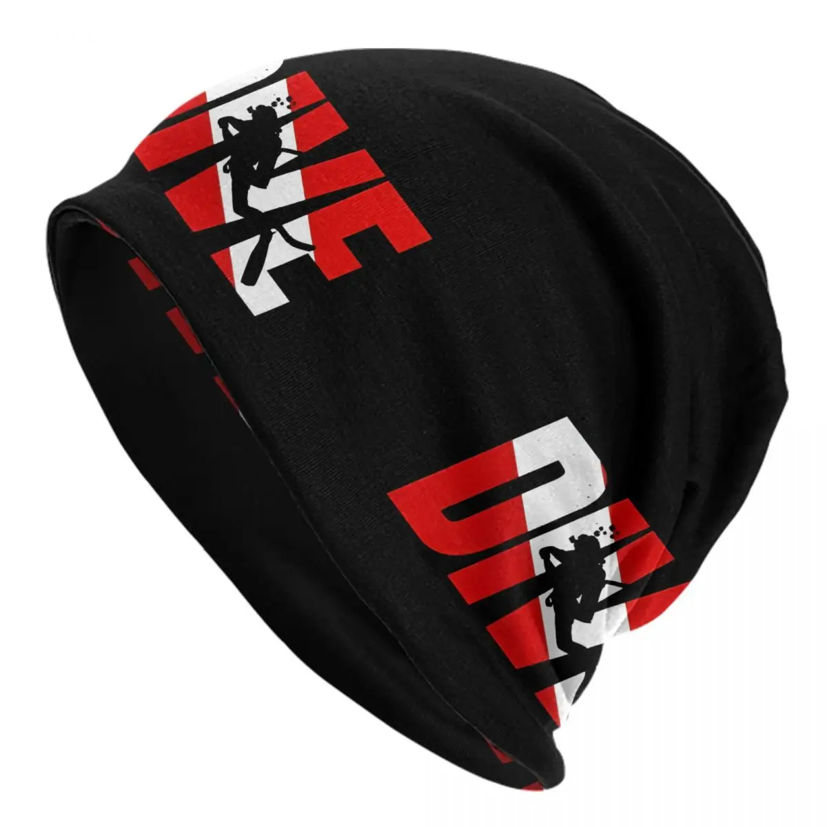 Custom Scuba Dive Flag Reliable Diving Skullies Beanies Caps Winter Warm Knitting Hat Hip Hop Adult Bonnet Hats Outdoor Ski Cap