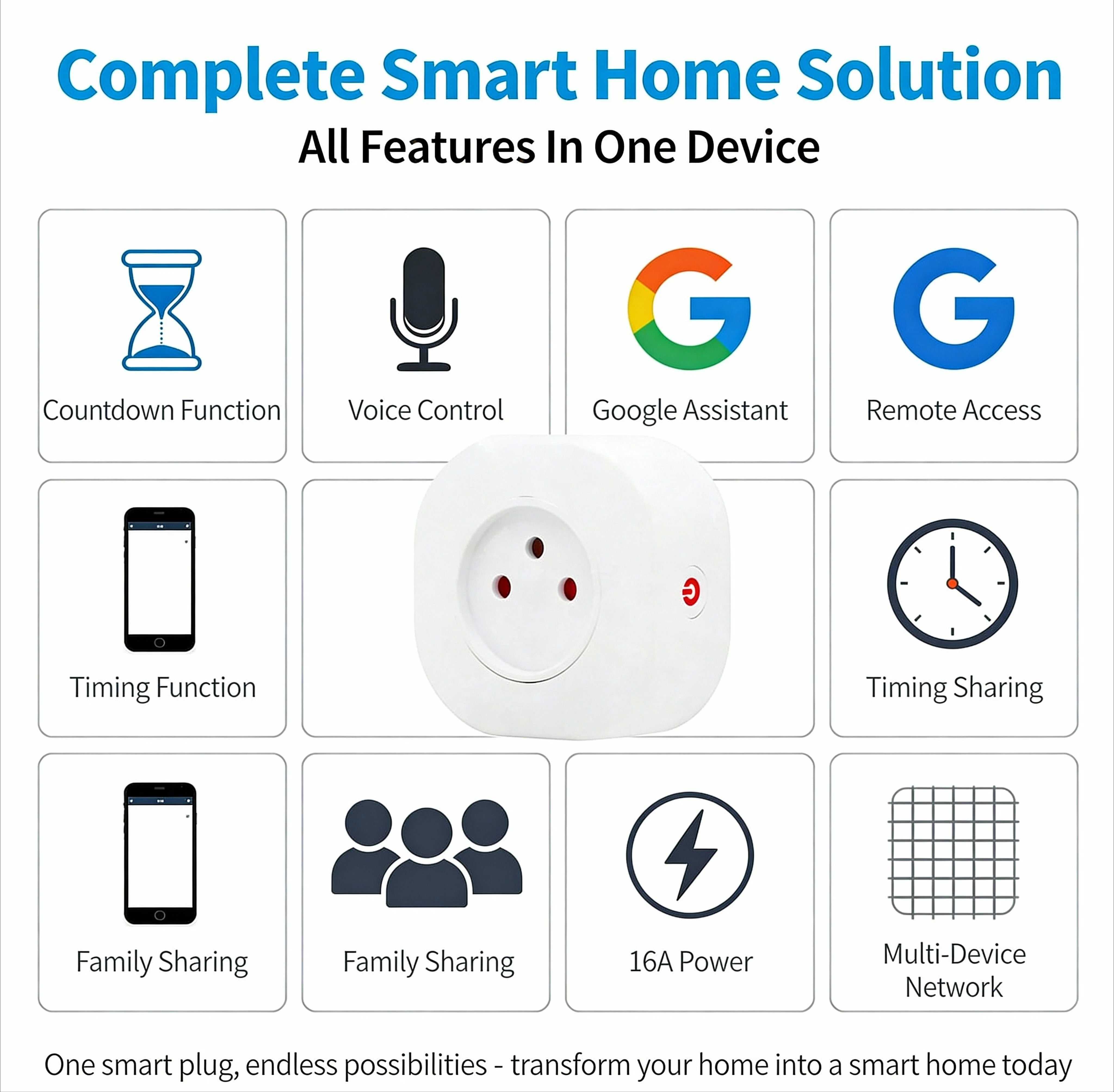 

FUNAYA Tuya Wifi Israel Smart Power Plug Smart Wifi Wireless Socket Outlet Work with Alexa Google Home Assistant SmartLife 16A