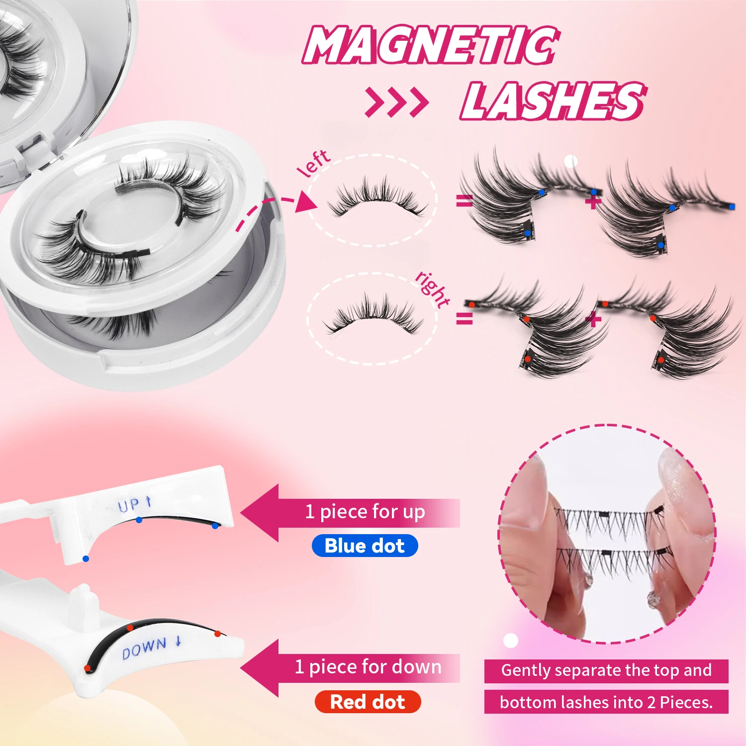 2 Çift Manyetik Kirpik, Manyet - Eyelash Extension Glue For Sensitive Eyes incelemesi ve fiyatı