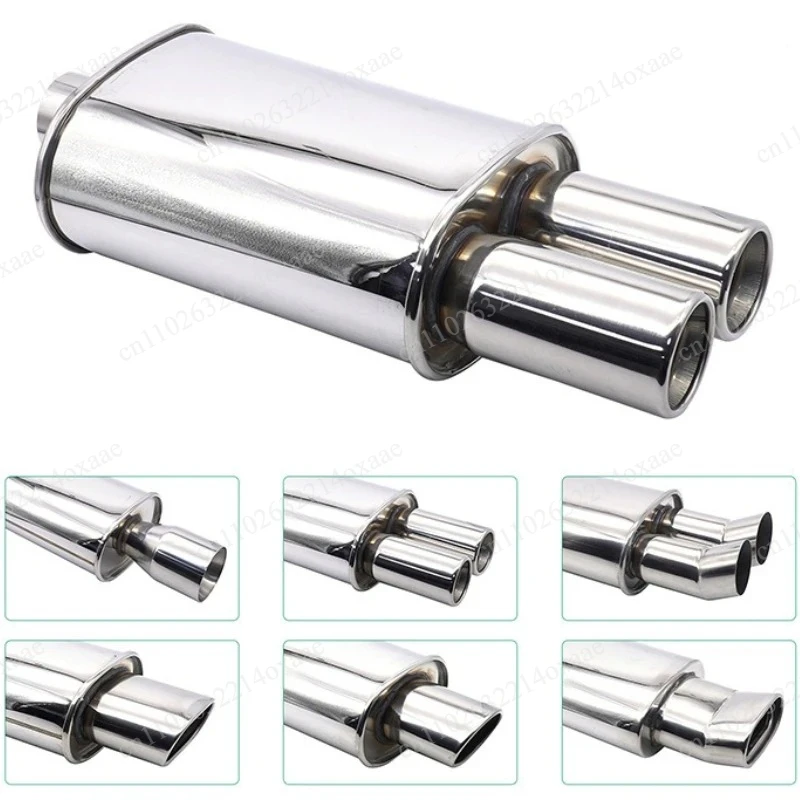 Stainless Steel Car Exhaust Pipe, Double Inlet Outlet Exhaust Tip