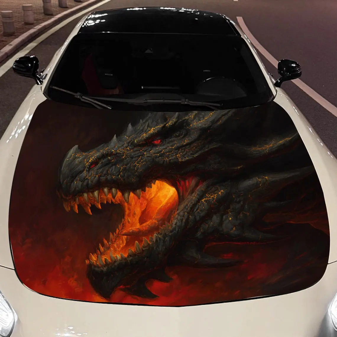 

Наклейка на упаковку на капот автомобиля «Ревущий дракон», материал ПВХ, самоклеящаяся водонепроницаемая, противоскользящая краска, наружное украшение автомобиля acce
