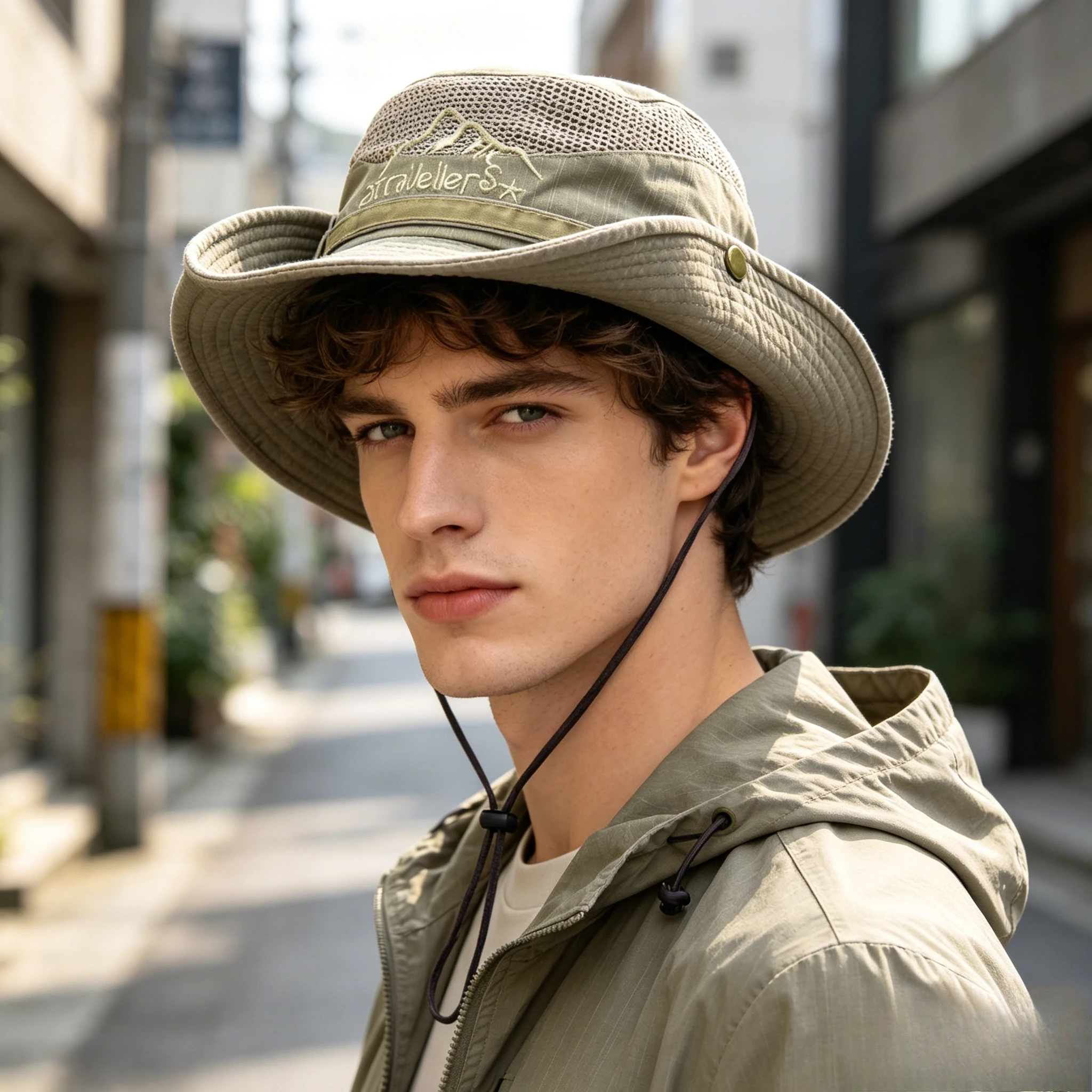 Outdoor Bucket Hat Men Summer Breathable Panama Cap Cotton Jungle Fishing Mesh Hat Hiking Beach Sun Protector Caps For Men's