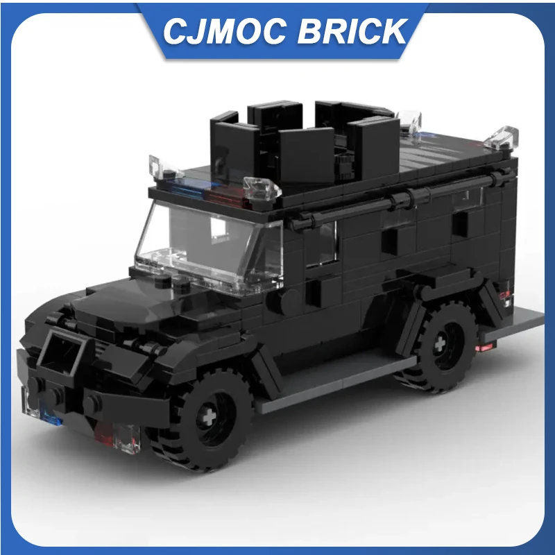 

300pcs MOC UCS Wheeled SWAT Vehicle for Military and Law Enforcement Use Building Blocks DIY Model Assembling Brick Toys