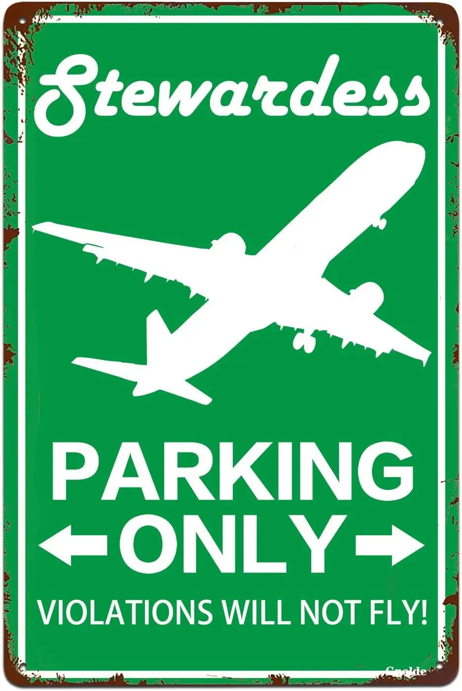 Metal Sign Stewardess Parking Only Vintage Decor Home Garage Airport Street Road Lane Bar Club Wall Decoration Outdoor Retro Ste