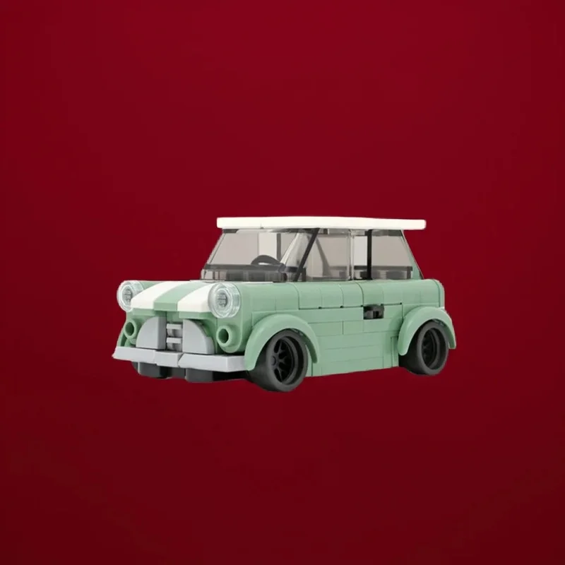 138pcs MOC Mini Cooper S City Champions Model Building Blocks Construction Toy Christmas Gift Idea Birthday Kids Assemble Brick