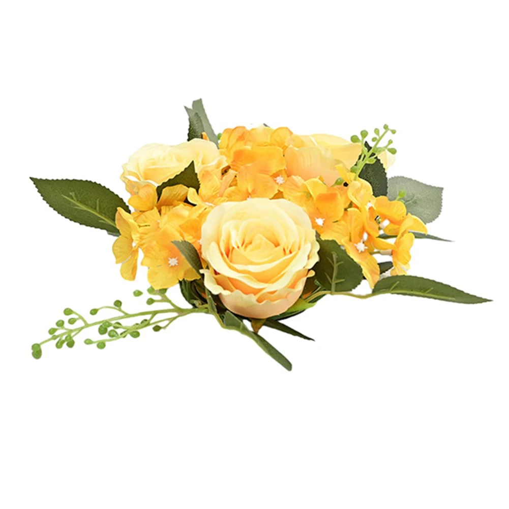 Per la tavola Corona nuziale Ghirlanda di candeliere Ghirlanda di candeliere da 20 cm Decorazione europea per tavolo Matrimonio Decorazione versatile
