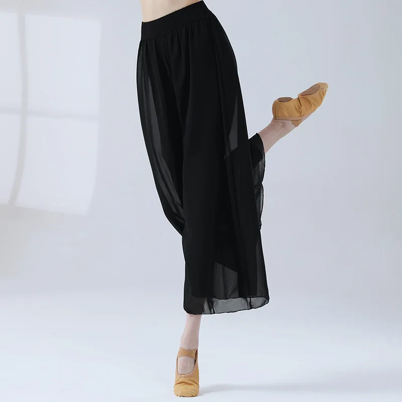 

Ballet Chinese dance practice pants Classical dance adult wide leg pants Yoga pants yarn pants square dance pants